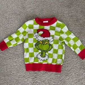 Kids Green and Red Grinch Sweater